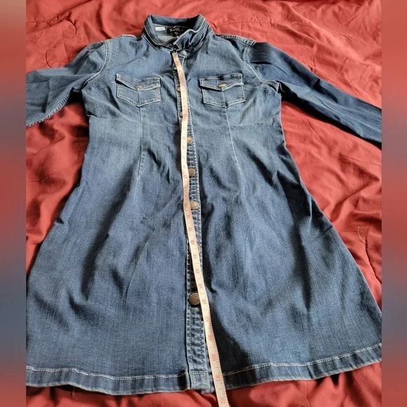 Velvet Heart Snap Long Sleeve Jean Dress  Small - Picture 15 of 16